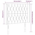 VidaXL Zagłówek do łóżka z LED, jasnoszary, 103x16x118/128 cm, aksamit