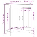 VidaXL Szafka, czarna, 69,5x34x90 cm, materiał drewnopochodny