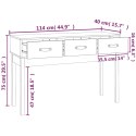 VidaXL Stolik konsolowy, miodowy brąz,114x40x75 cm, drewno sosnowe