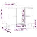 VidaXL Szafka łazienkowa, biała 80x33x60 cm, materiał drewnopochodny