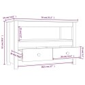 VidaXL Szafka pod TV, miodowy brąz, 79x35x52 cm, lite drewno sosnowe