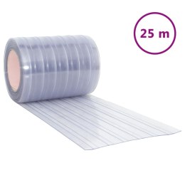 VidaXL Kurtyna paskowa, przezroczysta, 300 mm x 2,6 mm, 25 m, PVC