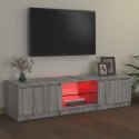 VidaXL Szafka pod TV, z LED, szary dąb sonoma, 140x40x35,5 cm