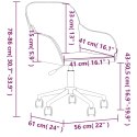 VidaXL Obrotowe krzesło biurowe, jasnoszare, tapicerowane aksamitem