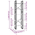VidaXL 5-poziomowy regał na książki, biały, 60x30x175 cm, sosnowy