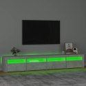 VidaXL Szafka pod TV z oświetleniem LED, szarość betonu, 240x35x40 cm