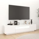 VidaXL Szafka TV z oświetleniem LED, biała, 180x35x40 cm