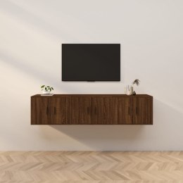 VidaXL Wiszące szafki TV, 3 szt., brązowy dąb, 57x34,5x40 cm