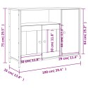 VidaXL Szafka, czarna, 100x35x75 cm, materiał drewnopochodny