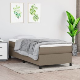 VidaXL Rama łóżka bez materaca Taupe 90x190 cm Tkanina