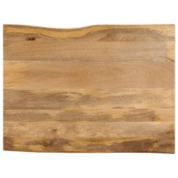 VidaXL Blat stołu, 100x80x2,5 cm, naturalna krawędź, lite drewno mango