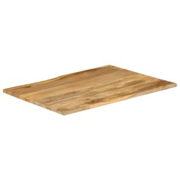 VidaXL Blat stołu, 100x80x2,5 cm, naturalna krawędź, lite drewno mango