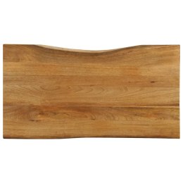 VidaXL Blat stołu, 100x60x2,5 cm, naturalna krawędź, lite drewno mango