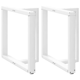 VidaXL Nogi do stołu jadalnego, 2 pcs., białe, 70x35x(72-73) cm, stal