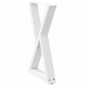 VidaXL Nogi do stołu jadalnego 2 szt. Białe 50x(72-73,3) cm Stal