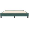 VidaXL Łóżko typu Box Spring bez materaca Ciemnozielone 160x210 cm