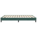 VidaXL Łóżko typu Box Spring bez materaca Ciemnozielone 160x210 cm