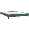 VidaXL Łóżko typu Box Spring bez materaca Ciemnozielone 160x210 cm