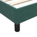 VidaXL Łóżko typu Box Spring bez materaca Ciemnozielone 160x210 cm