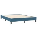 VidaXL Łóżko typu Box Spring bez materaca Ciemnoniebieskie 140x210 cm