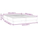 VidaXL Łóżko typu Box Spring bez materaca Ciemnoniebieskie 140x210 cm