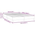 VidaXL Łóżko typu Box Spring bez materaca Ciemnoniebieskie 160x220 cm