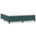 VidaXL Łóżko typu Box Spring bez materaca Ciemnozielone 180x220 cm