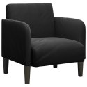 VidaXL Sofa Fotel z Podłokietnikami Czarny 54 cm Aksamit