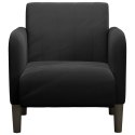 VidaXL Sofa Fotel z Podłokietnikami Czarny 54 cm Aksamit