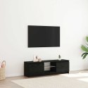 VidaXL Szafka pod TV z oświetleniem LED, czarny dąb, 120x30x36 cm