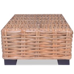 VidaXL Stolik kawowy, naturalny rattan, 45 x 45 x 30 cm