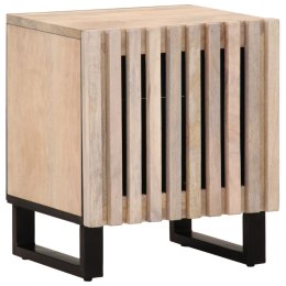 VidaXL Szafki nocne, 2 szt., 40x34x46 cm, bielone drewno mango