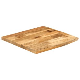 VidaXL Blat stołu, 80x80x3,8 cm, naturalna krawędź, drewno mango