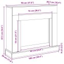 VidaXL Obudowa kominka, biała, 100x30x87,5 cm, materiał drewnopochodny