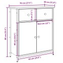 VidaXL Szafka, stare drewno, 70x30x80 cm, materiał drewnopochodny