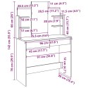 VidaXL Toaletka z lustrem, stare drewno, 96x39x142 cm