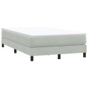 VidaXL Łóżko Box Spring bez materaca Jasnoszary 120x210 cm Aksamit