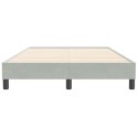 VidaXL Łóżko Box Spring bez materaca Jasnoszary 120x210 cm Aksamit