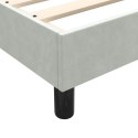 VidaXL Łóżko Box Spring bez materaca Jasnoszary 120x210 cm Aksamit