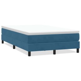 VidaXL Łóżko typu Box Spring bez materaca Ciemnoniebieskie 120x220 cm