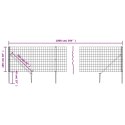 VidaXL Ogrodzenie z siatki, z kotwami, antracytowe, 1x10 m