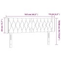 VidaXL Zagłówek do łóżka z LED, różowy, 163x16x78/88 cm, aksamit