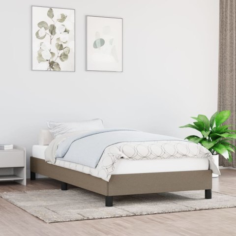 VidaXL Rama łóżka bez materaca Taupe 90x190 cm Tkanina