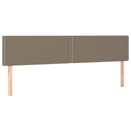 VidaXL Zagłówki do łóżka, 2 szt., taupe, 100x5x78/88 cm, tkanina