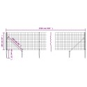 VidaXL Ogrodzenie z siatki, z kotwami, zielone, 1x25 m