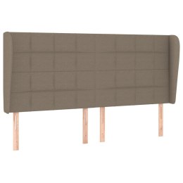 VidaXL Zagłówek uszak, taupe, 203x23x118/128 cm, tkanina