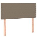 VidaXL Zagłówek do łóżka z LED, taupe, 100x5x78/88 cm, tkanina