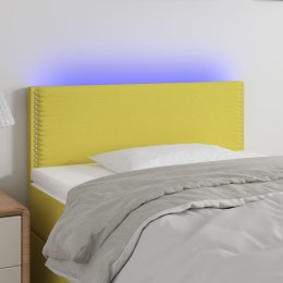 VidaXL Zagłówek do łóżka z LED, zielony, 80x5x78/88 cm, tkanina