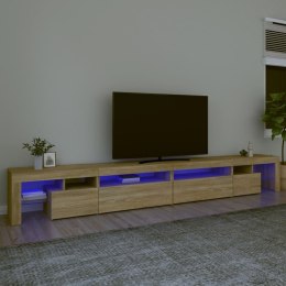 VidaXL Szafka pod TV z oświetleniem LED, dąb sonoma, 290x36,5x40 cm