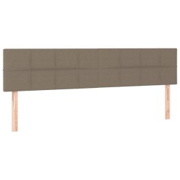 VidaXL Zagłówki do łóżka, 2 szt., taupe, 80x5x78/88 cm, tkanina